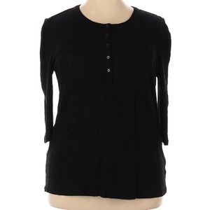 💥Sale💥Black Button-Up Ribbed Knit Top